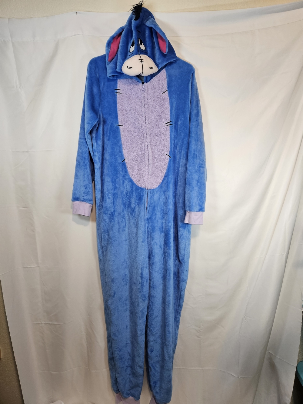Disney Blue and Light Purple Eeyore Men’s Plush Costume Onesie